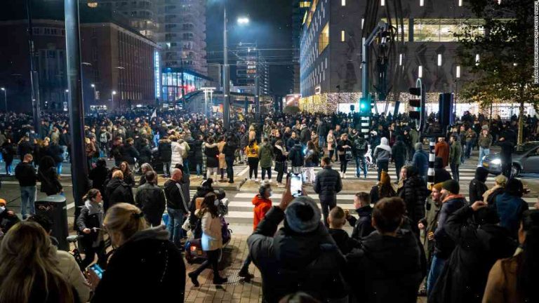 Rotterdam police fire warning shots in anti-lockdown protest